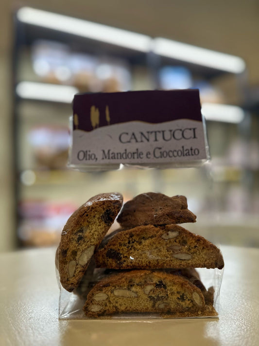 Cantucci Olio, Mandorla e Cioccolato